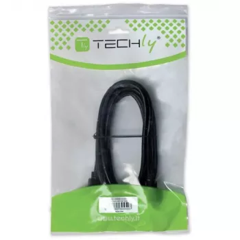 Cabo USB 2.0 Techly ficha A / ficha B angular 3m ICOC U-AB-30-ANG
