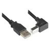 Cabo USB 2.0 Techly ficha A / ficha B angular 3m ICOC U-AB-30-ANG