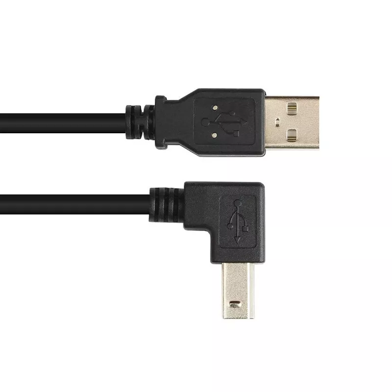 Cabo USB 2.0 Techly ficha A / ficha B angular 3m ICOC U-AB-30-ANG