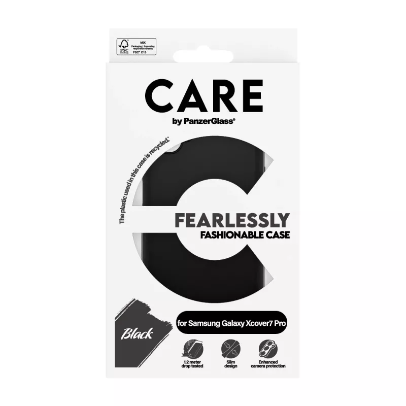 Capa protetora TPU PanzerGlass para Samsung Galaxy Xcover7 Pro — preto