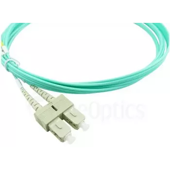 BlueOptics Cabo patch de fibra ótica LC-SC multimodo OM3 duplex, LC-UPC/SC-UPC, 3 m, bege (compatível com Corning 055702T512000003M)