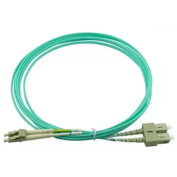 BlueOptics Cabo patch de fibra ótica LC-SC multimodo OM3 duplex, LC-UPC/SC-UPC, 3 m, bege (compatível com Corning 055702T512000003M)