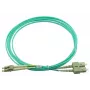 BlueOptics Cabo patch de fibra ótica LC-SC multimodo OM3 duplex, LC-UPC/SC-UPC, 3 m, bege (compatível com Corning 055702T512000003M)