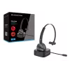 Headset Bluetooth sem fios Conceptronic POLONA com base de carregamento e adaptador áudio Bluetooth USB-A