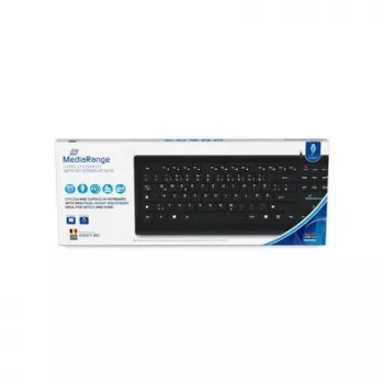MediaRange MROS101-BE teclado Home USB AZERTY belga preto tamanho completo 107 teclas