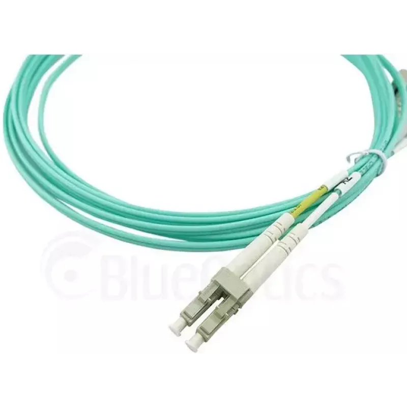 BlueOptics 050502T512000002M Cabo patch de fibra ótica LC-LC multimodo OM3 duplex, LC-UPC, 2 m, bege