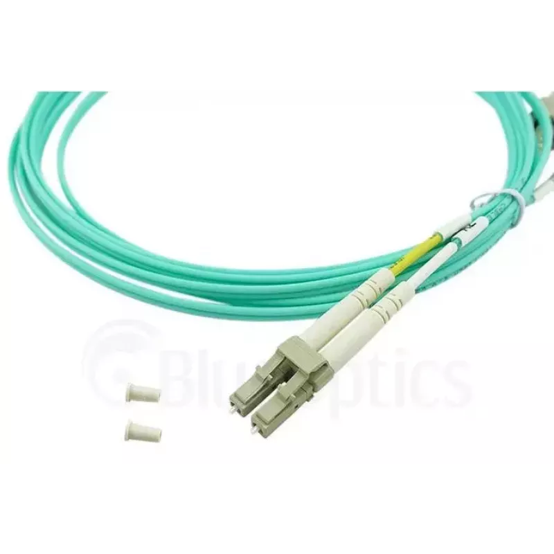 BlueOptics Cabo patch de fibra ótica LC-SC multimodo OM3 duplex, LC-UPC/SC-UPC, 5 m, bege (compatível com Corning 055702K512000005M)