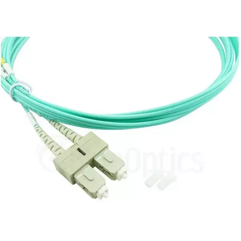 BlueOptics Cabo patch de fibra ótica LC-SC multimodo OM3 duplex, LC-UPC/SC-UPC, 5 m, bege (compatível com Corning 055702K512000005M)