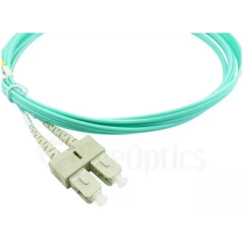 BlueOptics Cabo patch de fibra ótica LC-SC multimodo OM3 duplex, LC-UPC/SC-UPC, 5 m, bege (compatível com Corning 055702K512000005M)