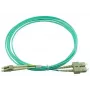 BlueOptics Cabo patch de fibra ótica LC-SC multimodo OM3 duplex, LC-UPC/SC-UPC, 5 m, bege (compatível com Corning 055702K512000005M)