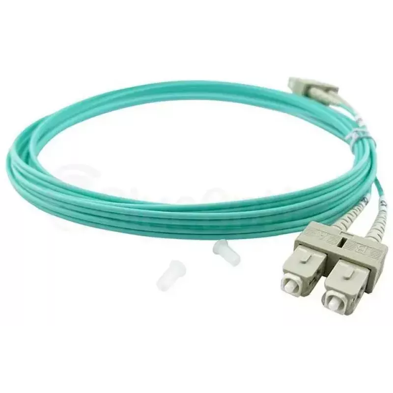 BlueOptics Cabo patch de fibra ótica LC-SC multimodo OM3 duplex, LC-UPC/SC-UPC, 10 m, bege (compatível com Corning 055702K512000010M)