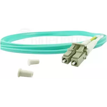 BlueOptics Cabo patch de fibra ótica LC-SC multimodo OM3 duplex, LC-UPC/SC-UPC, 10 m, bege (compatível com Corning 055702K512000010M)