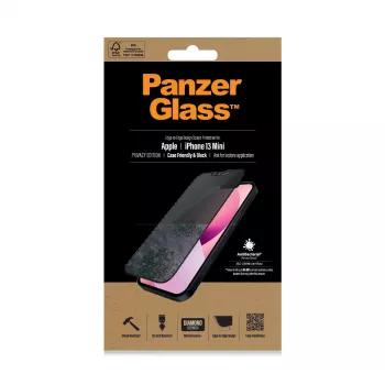 PanzerGlass protetor de ecrã de privacidade Apple iPhone 13 Mini Edge-to-Edge resistente a riscos e choques