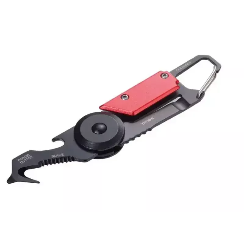 Porta-chaves mosquetão TROIKA KTL26-RD preto vermelho