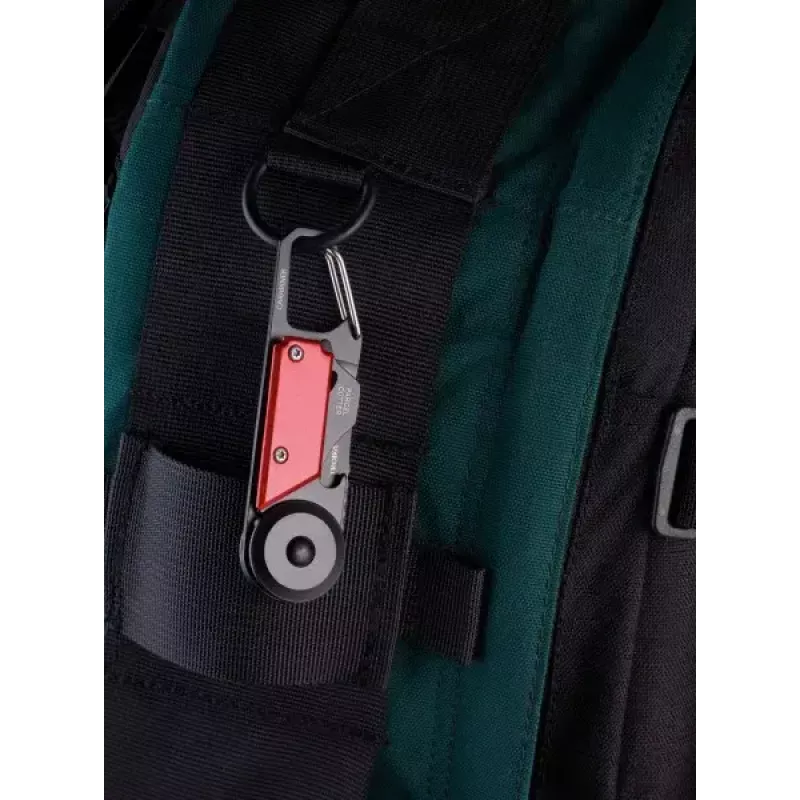 Porta-chaves mosquetão TROIKA KTL26-RD preto vermelho