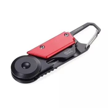Porta-chaves mosquetão TROIKA KTL26-RD preto vermelho