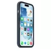 Capa de silicone para Apple iPhone 15 MagSafe Storm Blue