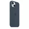 Capa de silicone para Apple iPhone 15 MagSafe Storm Blue