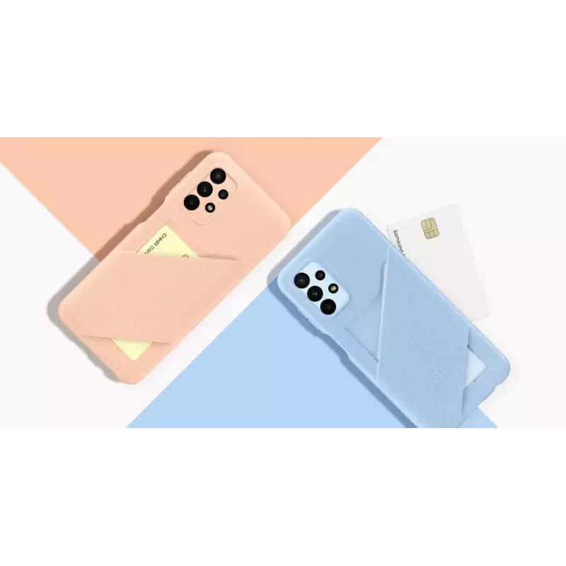 Capa com ranhura para cartão para Samsung Galaxy A23 Awesome Peach