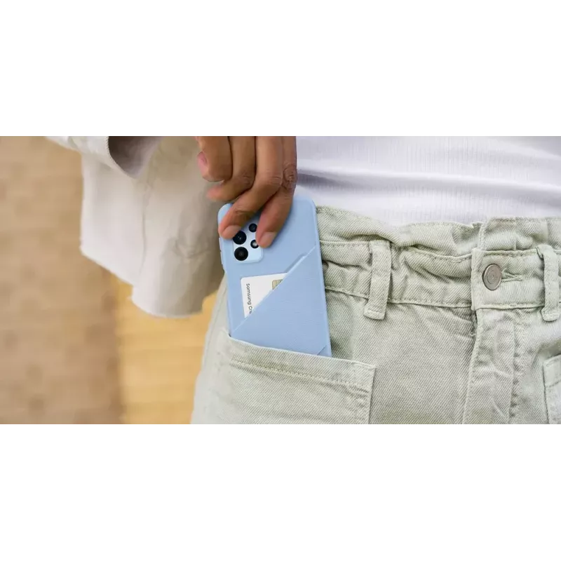 Capa com ranhura para cartão para Samsung Galaxy A23 Awesome Peach