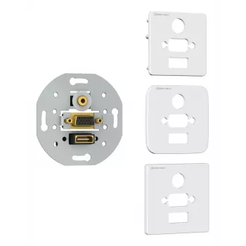 Tomada de ligação HDMI VGA 3,5 mm Kindermann 7456000586