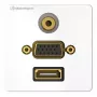 Tomada de ligação HDMI VGA 3,5 mm Kindermann 7456000586