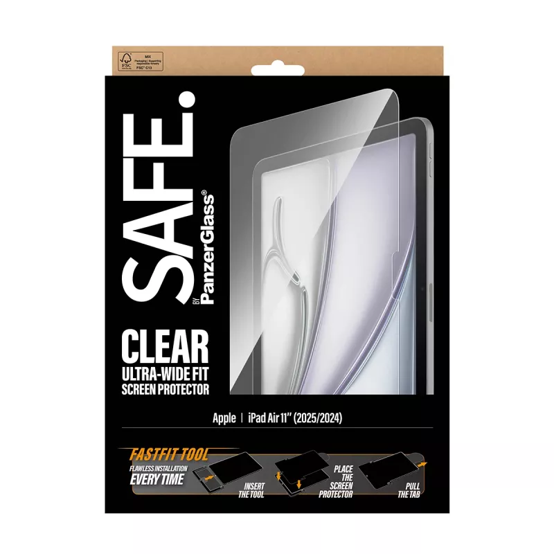 Película de proteção de ecrã PanzerGlass SAFE. by ® iPad Air 11