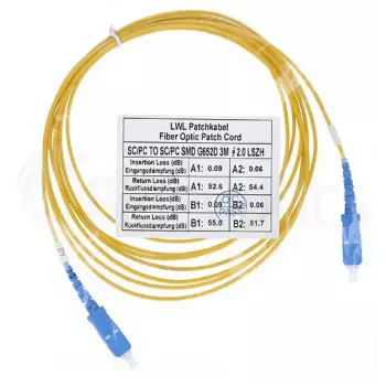 Cabo de fibra ótica BlueOptics SFP2222BU10MK SC G.657.A1 10 m amarelo