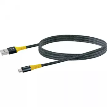 Cabo USB Schwaiger WKUM10 511 1,2 m USB A Micro-USB B preto amarelo