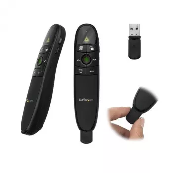 StarTech.com Comando de apresentação sem fios com ponteiro laser verde - 27 m de alcance