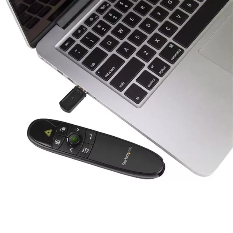 StarTech.com Comando de apresentação sem fios com ponteiro laser verde - 27 m de alcance