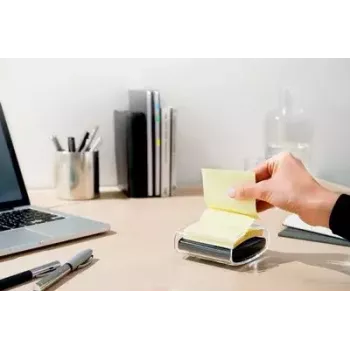 3M Post-it PRO-B1Y dispensador Z-Notes com 1 bloco (90 folhas), preto/amarelo