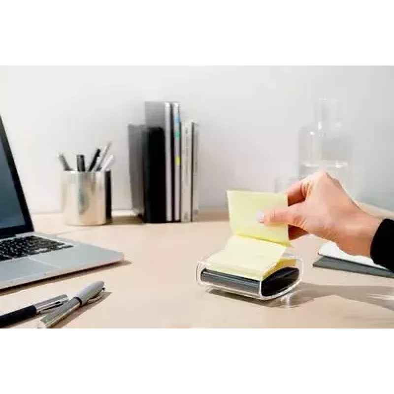 3M Post-it PRO-B1Y dispensador Z-Notes com 1 bloco (90 folhas), preto/amarelo