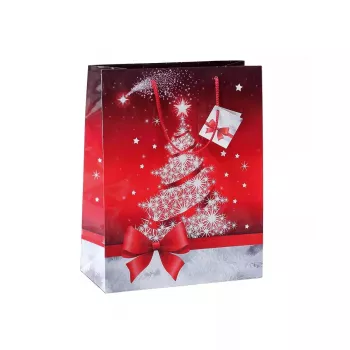 Saco de papel Sigel GT023 vermelho branco