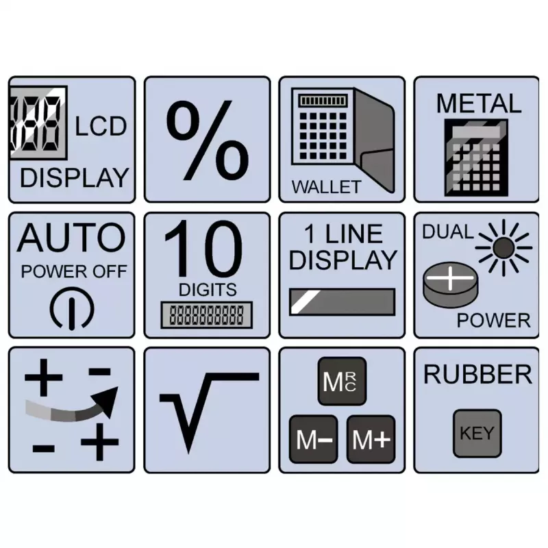 Calculadora básica Olympia LCD 1110 Pocket preto