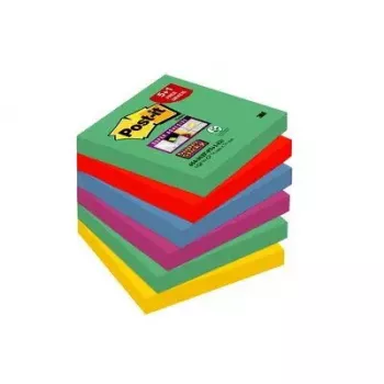 3M Post-it Super Sticky Notes 6546SA, 76 x 76 mm, verde-lima, 6 blocos x 90 folhas