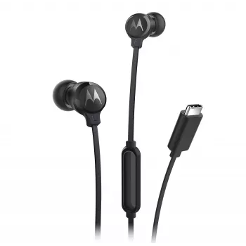 Motorola EARBUDS3CS auscultadores/headset com fios in-ear chamadas/música USB Type-C preto