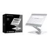 Conceptronic DONN27G, suporte para portátil, prateado, alumínio, 360°, USB 3.2 Gen 1 (3.1 Gen 1) Type-C, 5000 Mbit/s