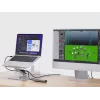 Conceptronic DONN27G, suporte para portátil, prateado, alumínio, 360°, USB 3.2 Gen 1 (3.1 Gen 1) Type-C, 5000 Mbit/s