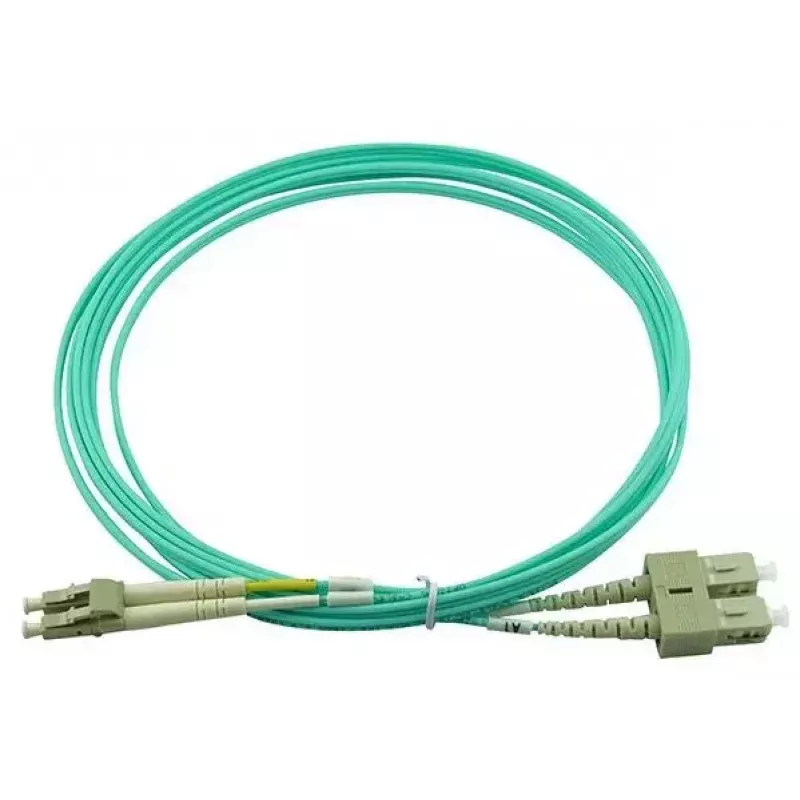 BlueOptics cabo patch de fibra ótica LC-SC multimodo OM3 duplex, LC-UPC/SC-UPC, 10 m, bege (compatível com Corning 055702T512000010M)