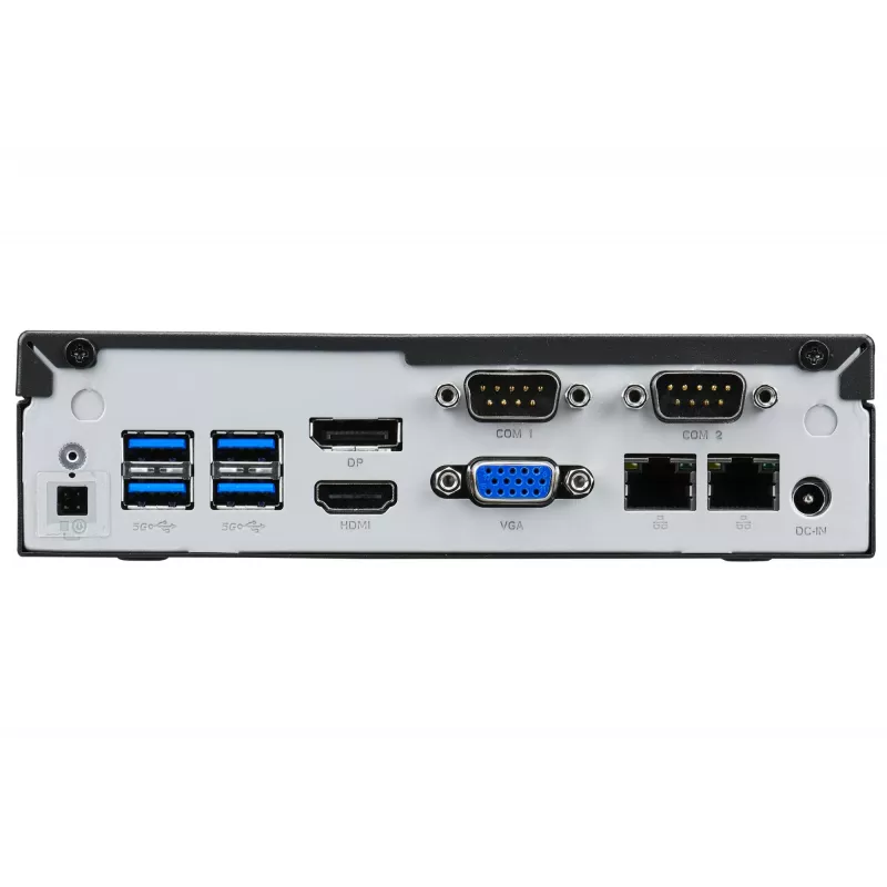 Sistema fino Shuttle XPC DL3000XA, Intel N100, 8GB RAM, 128GB SSD M.2 (NVMe), 2x LAN (2x 2.5Gbit), 2xCOM, 1xHDMI, 1xDP, 1x VGA, sem ventoinha, funcionamento contínuo 24/7