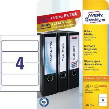 Etiqueta autocolante Avery L4761-25 Retângulo arredondado