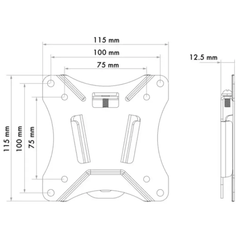 Suporte de parede Schwaiger LWHF2725 513 preto