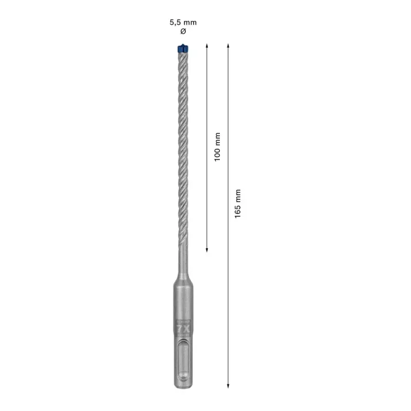 Broca Bosch SDS plus-7X 5,5 mm 165 mm