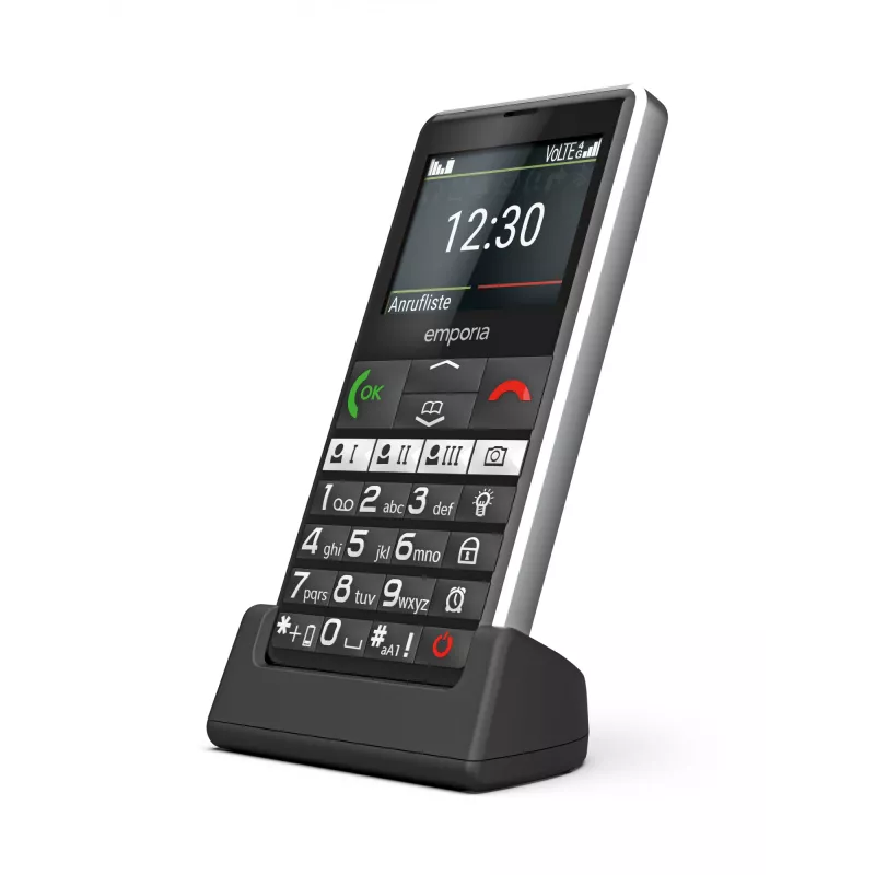 Emporia emporiaPURE-LTE 5,87 cm (2,31 polegadas) 107 g Preto Telemóvel para idosos