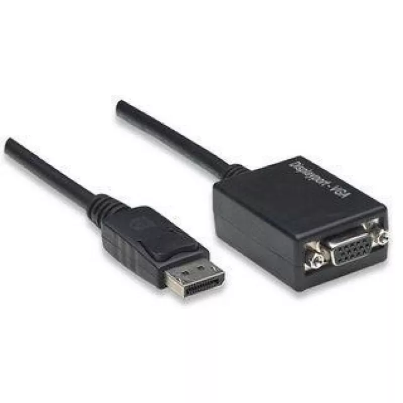 Adaptador Techly DisplayPort DP para VGA M F IADAP DSP-250, 0,07 m, DisplayPort, 2 x VGA (D-Sub), macho, fêmea, 1920 x 1200 píxeis
