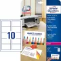 Avery Zweckform Quick&Clean C32026-25 cartões de visita, branco, 54 x 85 mm, 270 g/m2, 250 cartões (25 folhas)