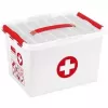 Caixa de armazenamento Sunware Q-line retangular vermelho branco