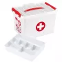 Caixa de armazenamento Sunware Q-line retangular vermelho branco