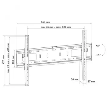 Suporte de montagem em mastro Schwaiger LWHT7050 513 preto